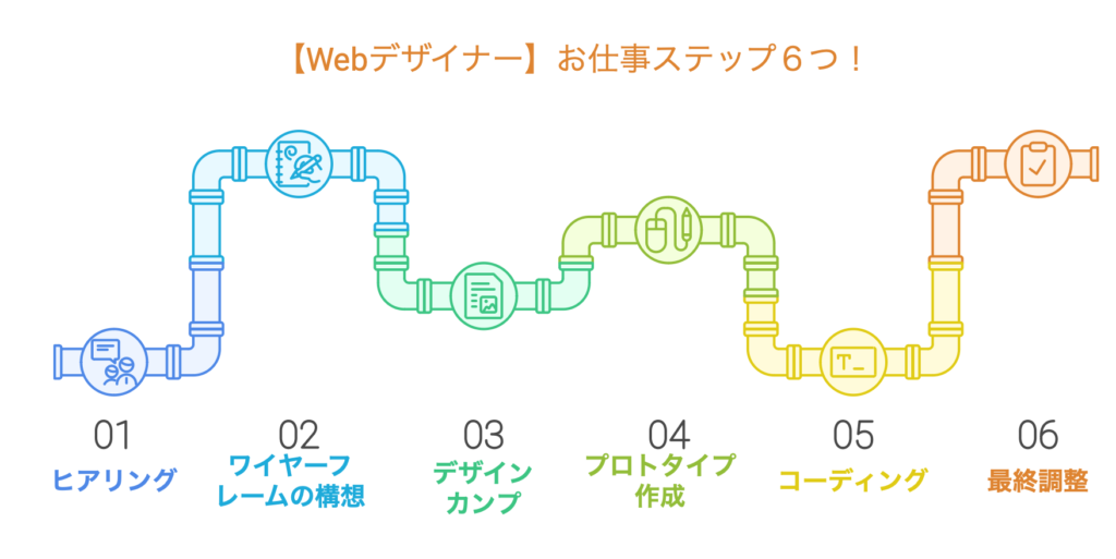 【Webデザイナー】お仕事ステップ６つ！
