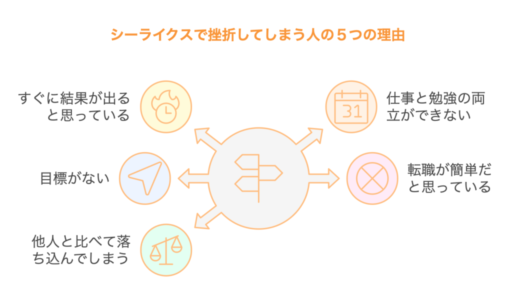 シーライクスで挫折してしまう人の５つの理由