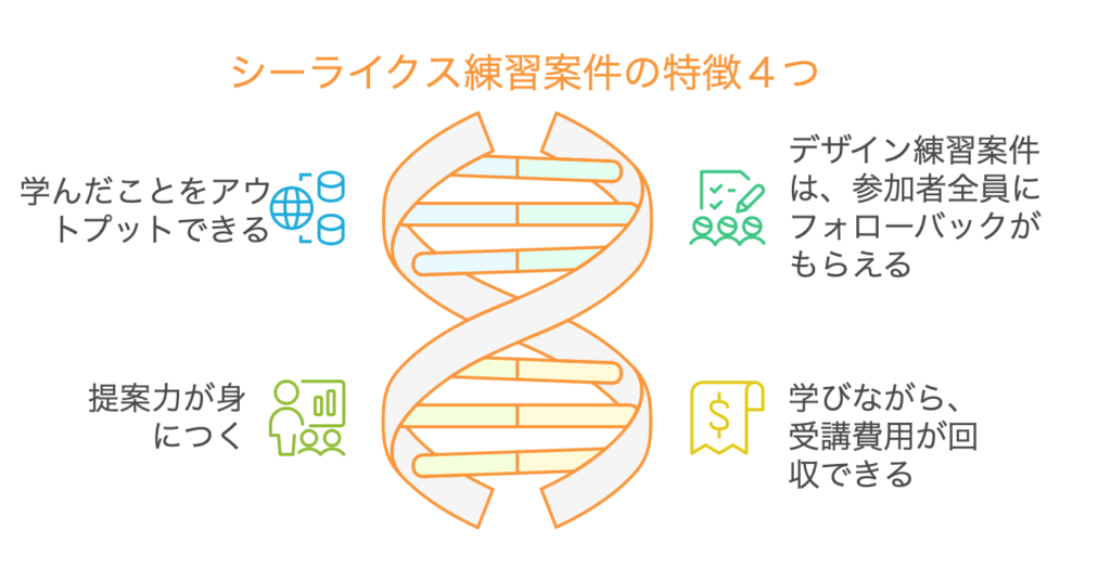 シーライクス練習案件の特徴４つ