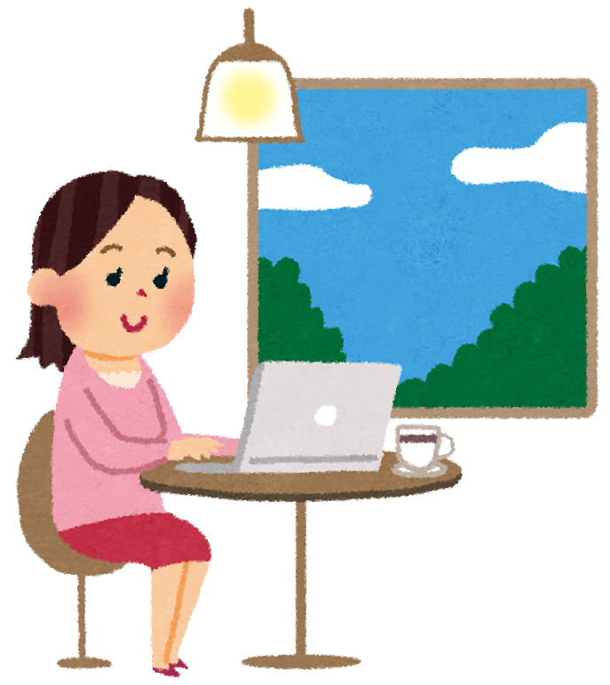 部屋作業女性