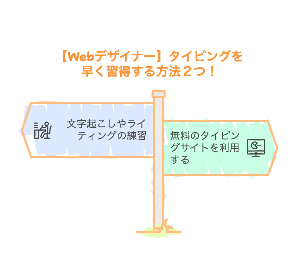 【Webデザイナー】タイピングを早く習得する方法２つ！